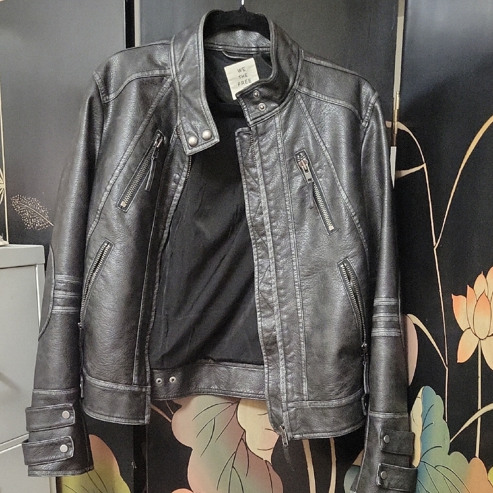 We The Free Moto Jacket Long Sleeve Zip Front